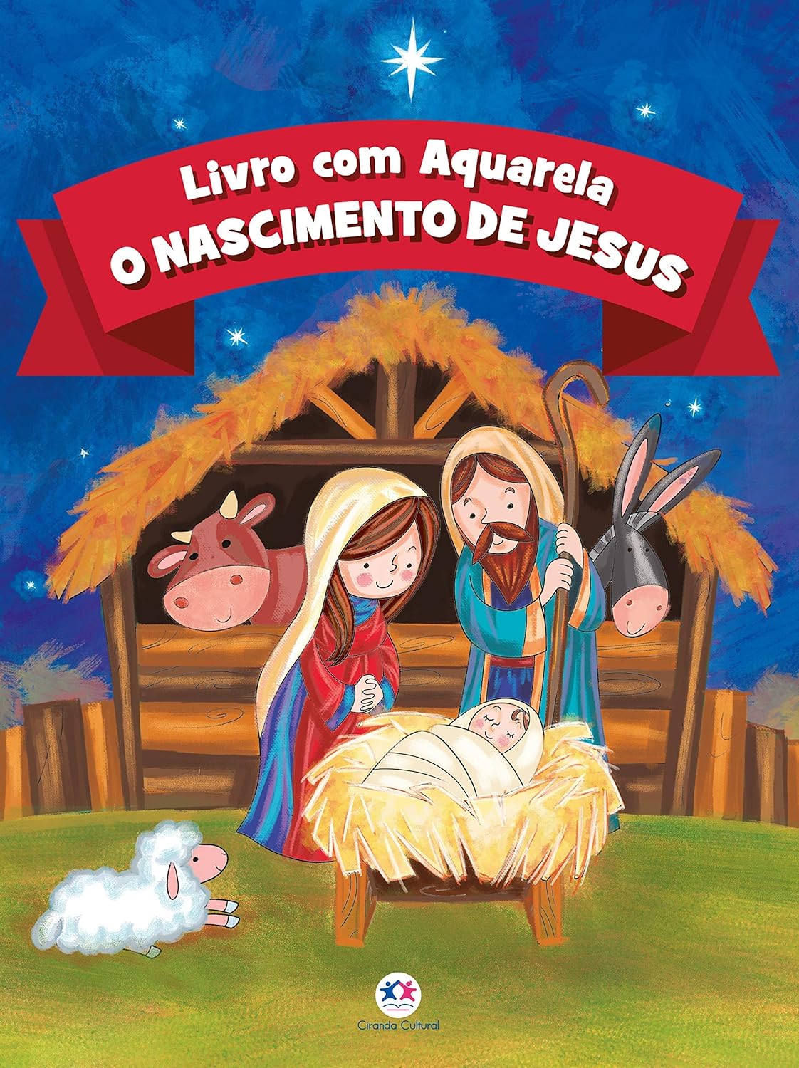 O Nascimento de Jesus - Aquarela