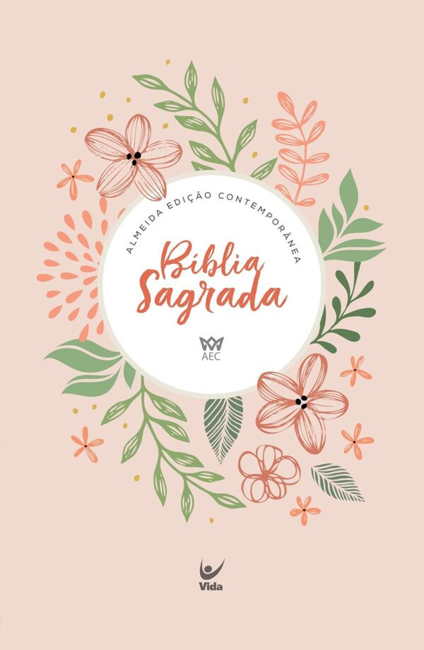Bíblia AEC | Letra Gigante | Salmão Flores
