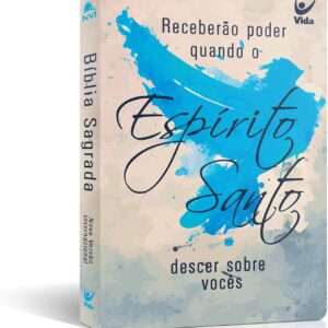Bíblia Sagrada | NVI | Capa Semiluxo Bege e Azul