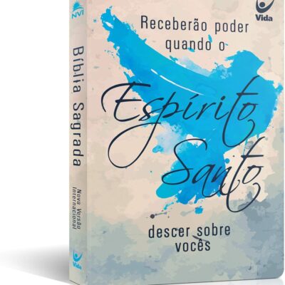 Bíblia Sagrada | NVI | Capa Semiluxo Bege e Azul